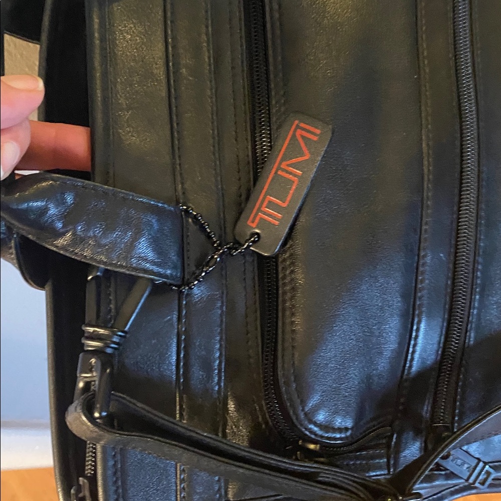 🖤🖤Tumi 9602D3 Genuine Black Leather 15" Slim Briefcase Laptop Bag🖤🖤😎 - Picture 7 of 13